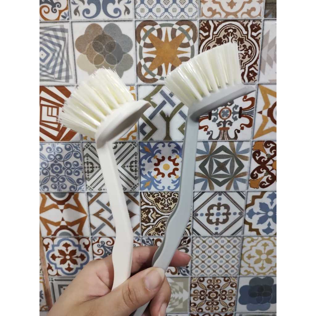 Kit 2 Escovas De Limpeza Pesada Multiuso Cabo Grande Ergonômico Resistente Cozinha Banheiro Lavanderia