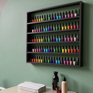 Expositor de esmalte P/ Manicure 200 Esmaltes Nicho de Parede 100% MDF Organizador em Oferta na Shopee
