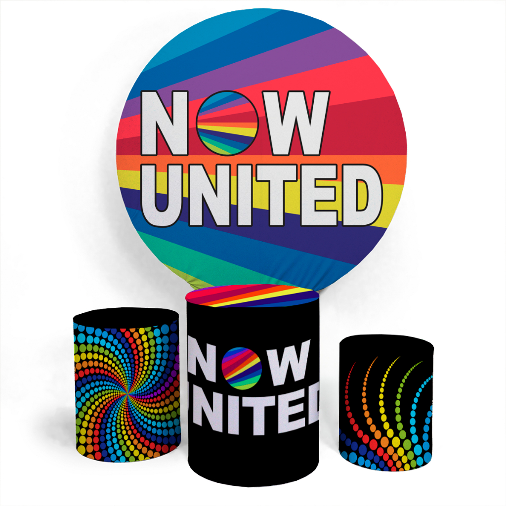 Kit Painel Now United NU Banda Música Decorativo Comemoração Aniversário Divertido Evento + Trio Completo Alta Qualidade