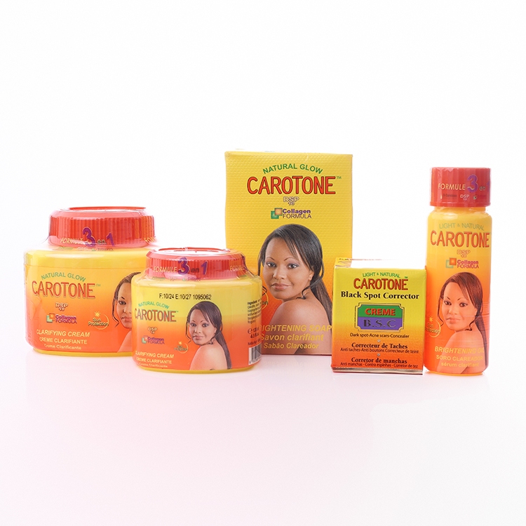 Kit Creme Carotone Clareador Facial e Corporal Axilas Virilha Joelhos Cotovelos Rosto Manchas Escurecidas Unissex