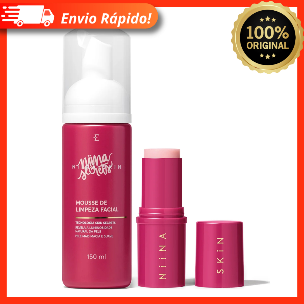 Combo Niina Skin: Mousse de Limpeza 150ml + Balm Hidratante 15g - Niina Secrets Eudora