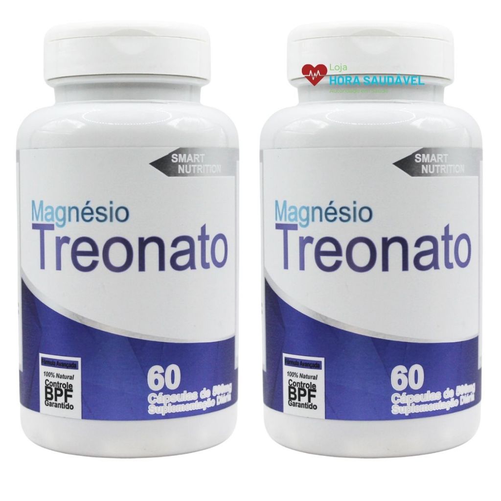 Magnésio L-treonato 4 Elementos 500mg (60caps) 100% Magnésio Treonato Original