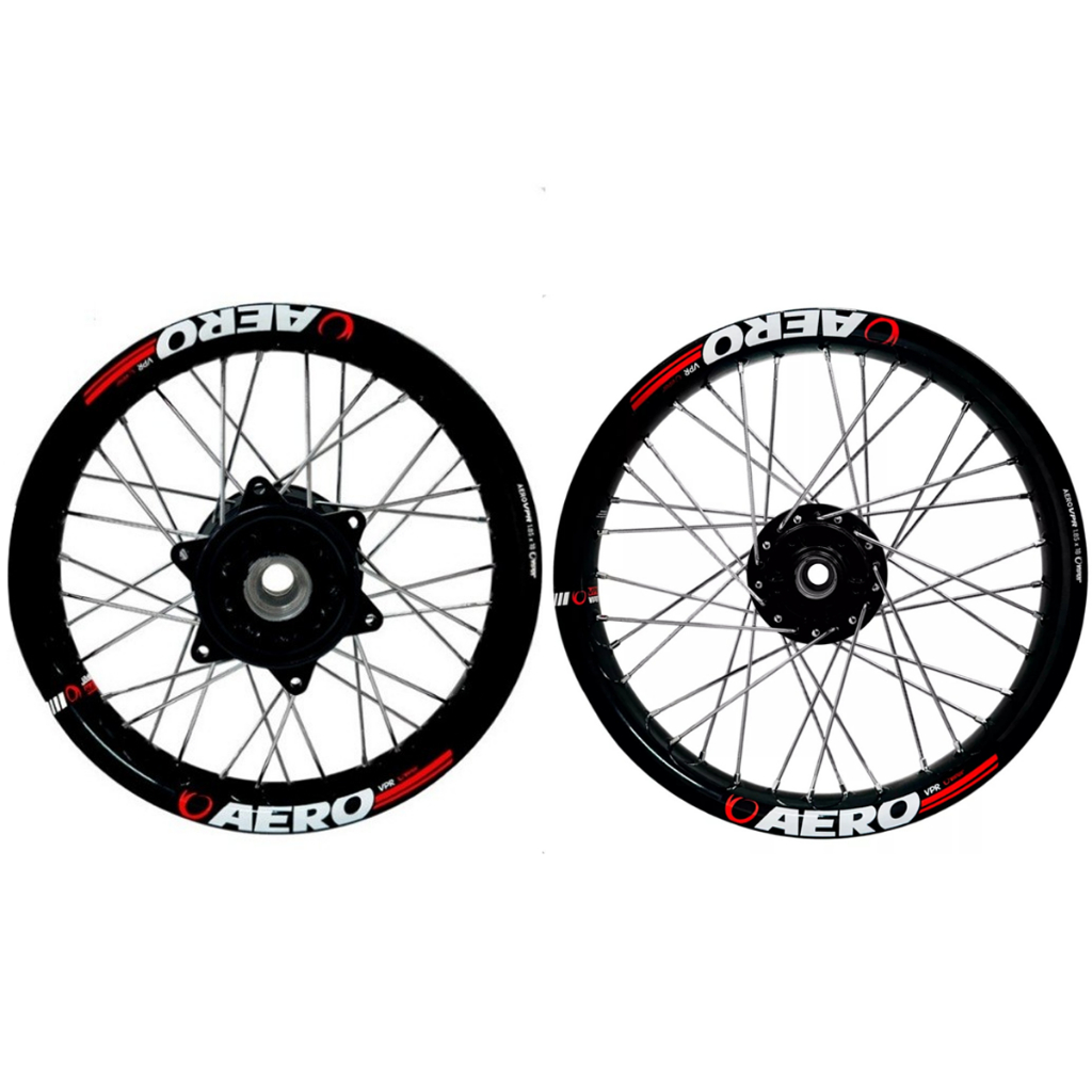 Par Roda Aro Alumínio Viper Aero Bros 125 150 160 Raios 4mm ou Inox Freio Á Disco Dianteira
