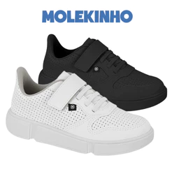 Tênis Juvenil Menino Molekinho Casual Calce Fácil Fechamento Velcro Perfuros ORIGINAL - 2838.117