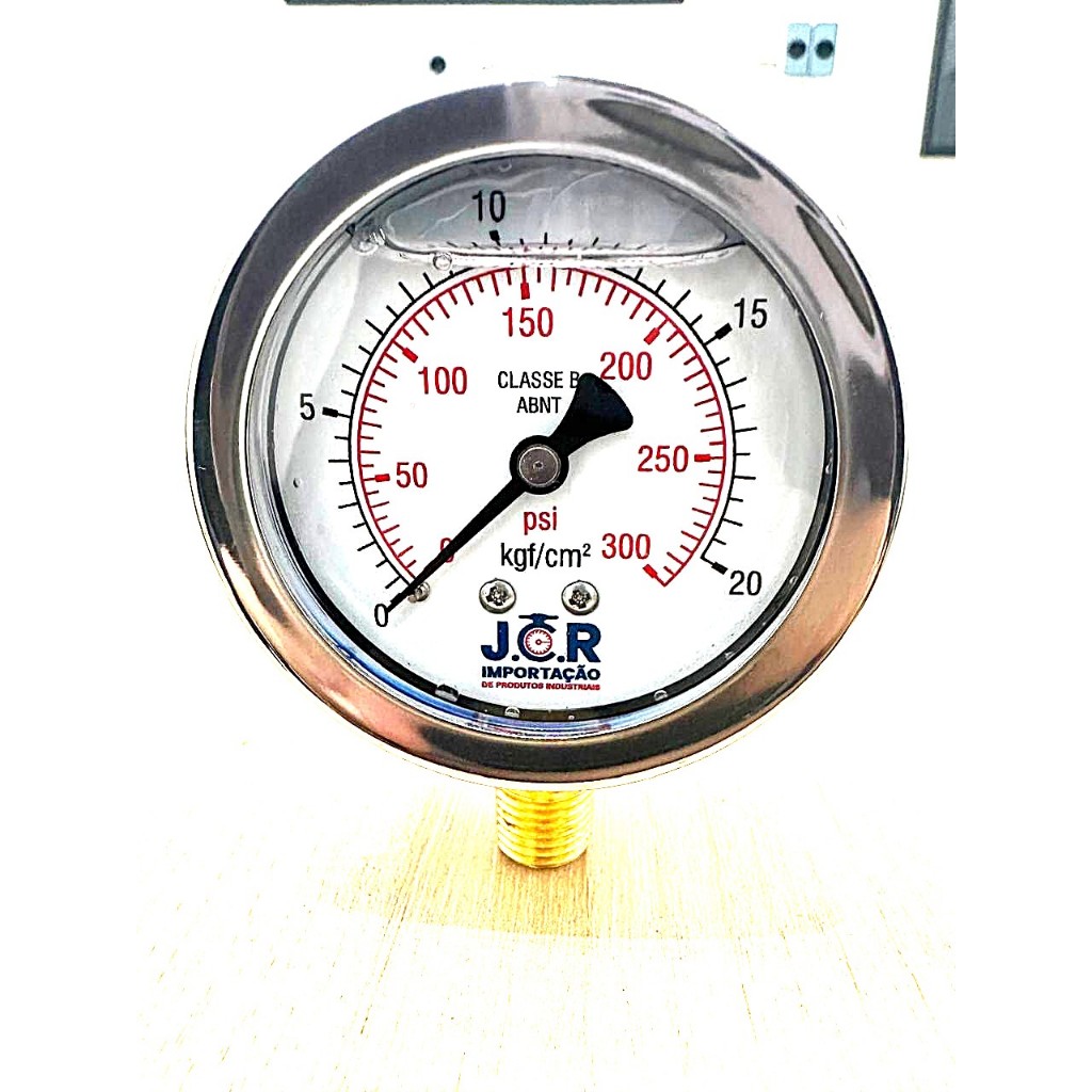 Manômetro Analógico Vertical JCR 63mm 0 A 20 KGF/CM2 X 300 PSI