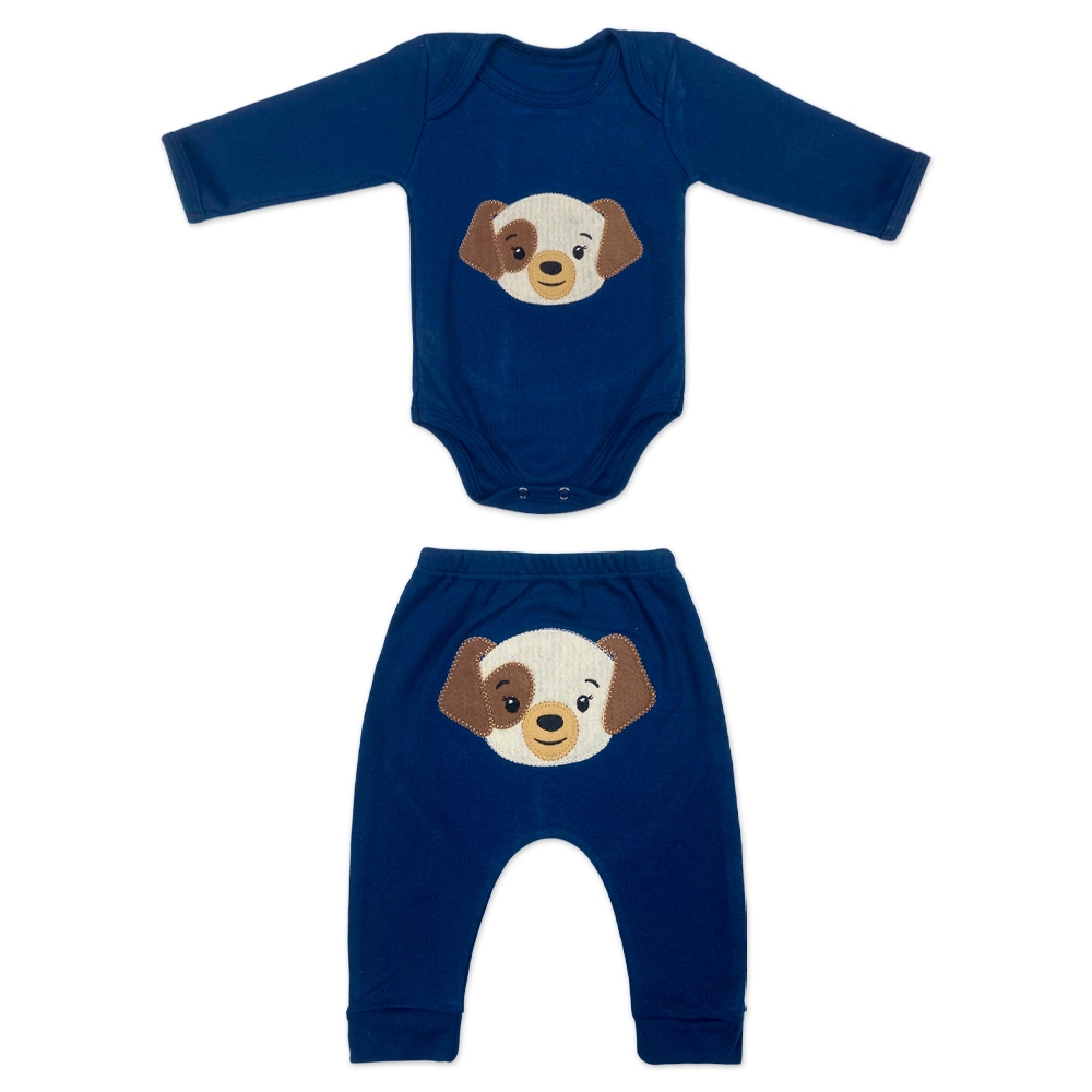 Conjunto Body e Mijão Infantil para Bebê Enxoval Menino e Menina 100% Algodão 02 Peças