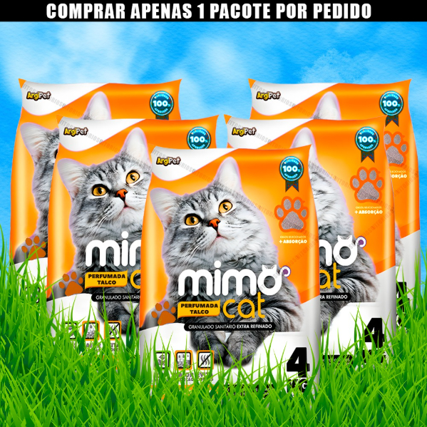 Kit 5 Areia de Gato Pacotes de Areia Sanitária Antiodor Tira Cheiro Gatos Tradicional 100% Natural em Oferta na Shopee