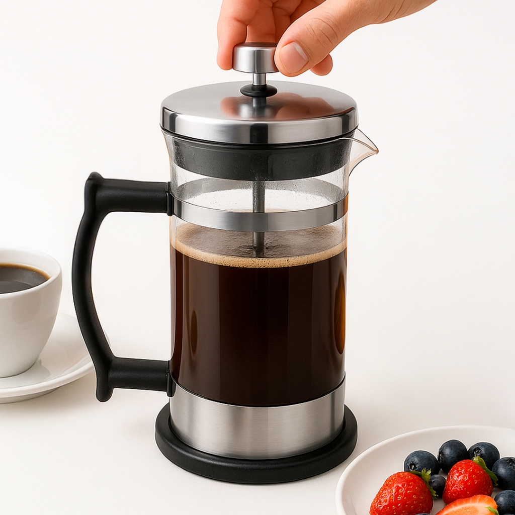 Cafeteira Francesa 600ml Cremeira Inox Leite Café Chá em Oferta na Shopee