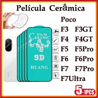Película Cerâmica 9D 3D XIAOMI Gel Hidrogel Poco F3 F3GT F4 F4GT F5 F5Pro F6 F6Pro F7 F7Pro F7Ultra em Oferta na Shopee