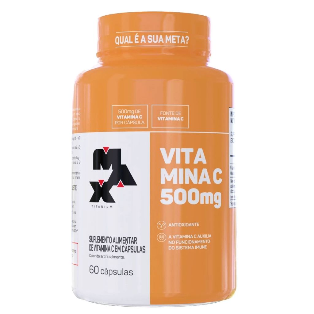 Vitamina C 500mg 60 Cápsulas - Max Titanium