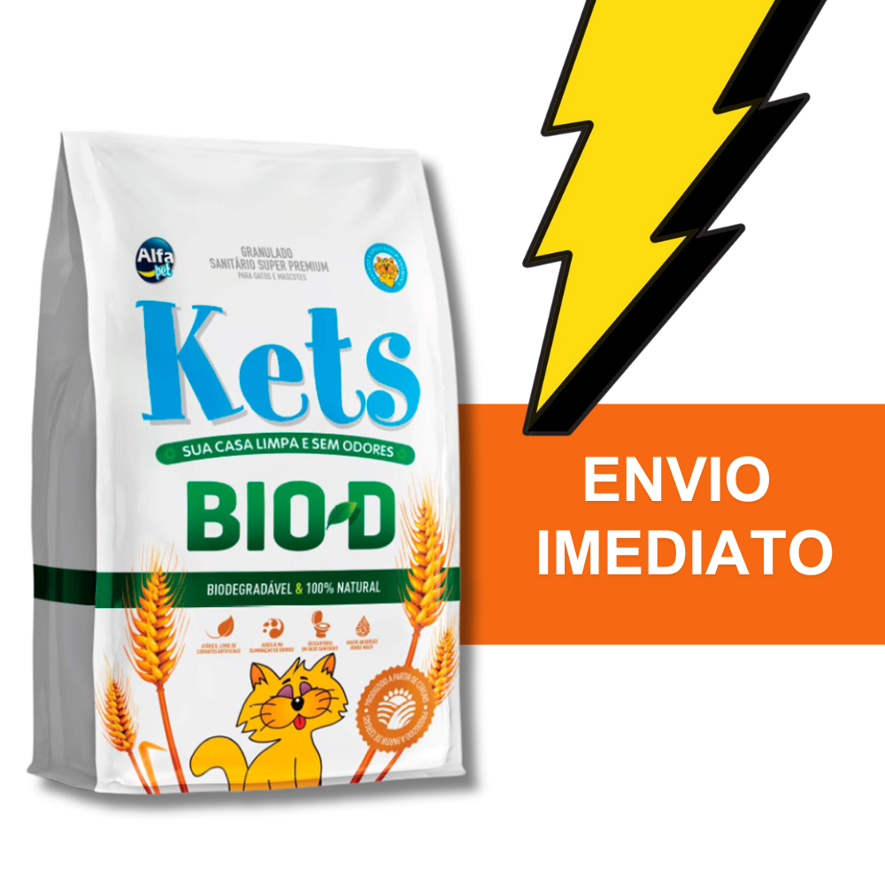 Areia para Gato Higiênica Granulado Natural Biodegradável Para Gatos Kets Bio-d 3kg Alfa Pet em Oferta na Shopee