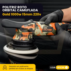 Kers Gold Politriz Orbital 15mm 1000w 220v Polidora Profissional Elétrica De Mão