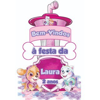 1 DISPLAY PLACA SKYE E EVEREST AQUARELA PERSONALIZADA 80CM MDF 3MM