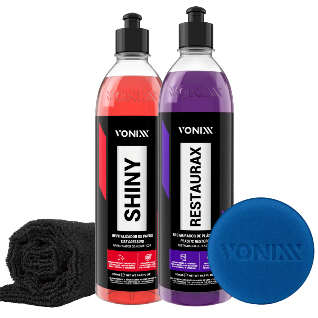 Kit Vonixx para Renovação de Pneus e Plásticos com Shiny Restaurax