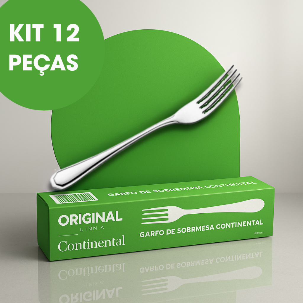 Jogo 12 Garfos Sobremesa Aço Inox Premium Restaurante Buffet em Oferta na Shopee