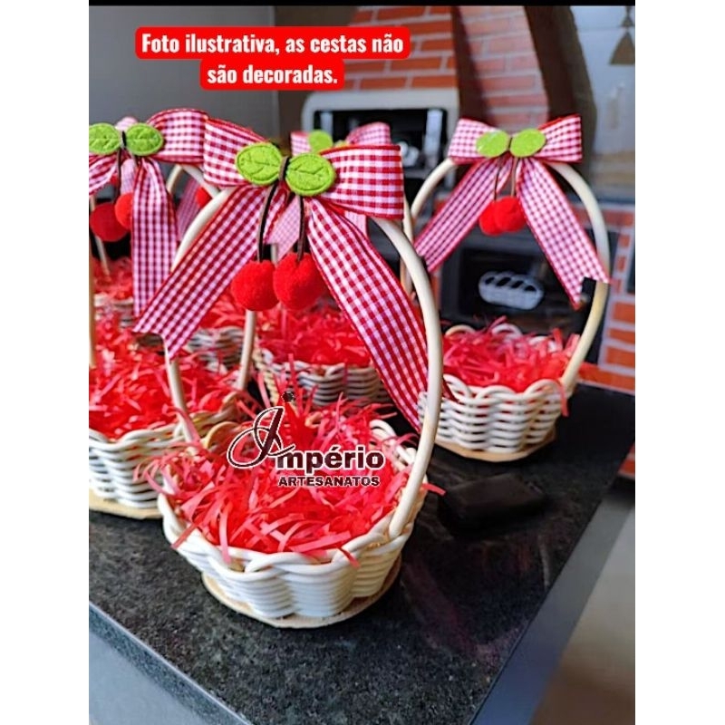 Kit 8/12/15/24 Cesta para lembrancinhas de aniversário de Fibra Sintética /Dia das Mães/Namorados/Cesta Cosméticos