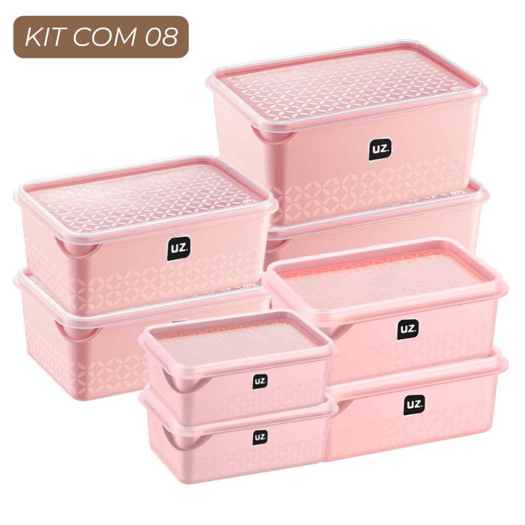Potes Organizadores Plástico 8 Unidades Cozinha Multiuso 250ml 500ml 1L 2L 3L Marmita em Oferta na Shopee