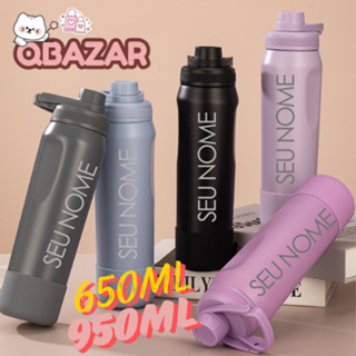 Garrafa Térmica Inox Hydra Color 950/650ml Fosca + Capa Silicone 12h quente 24h frio Academia em Oferta na Shopee