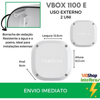 Kit 2 unid Caixa Vbox 1100 E Externa de Passagem Organizadora Cabos Cftv Camera Branca Intelbras em Oferta na Shopee