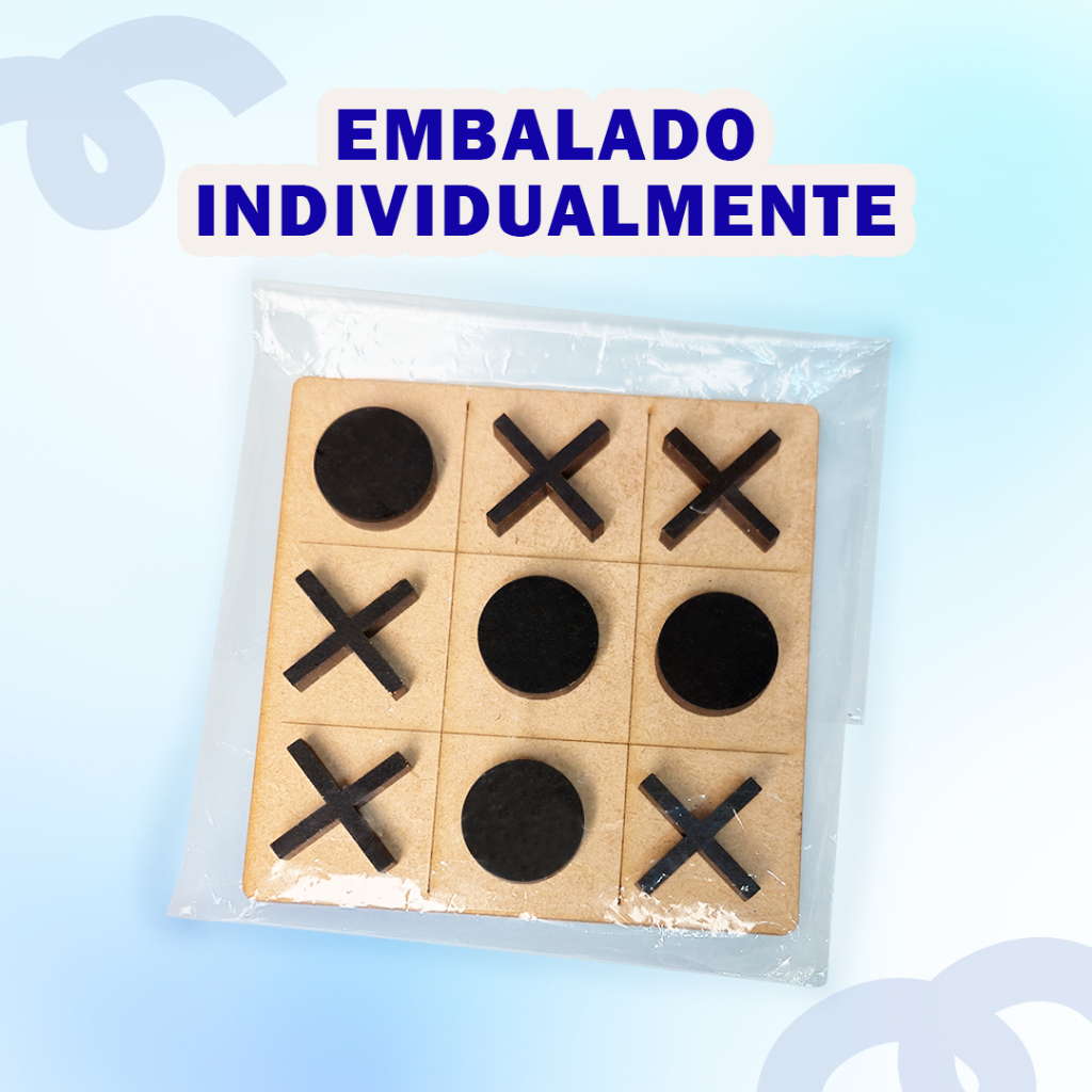 Kit com 20 Jogos da Velha Tabuleiro MDF Artesanal Educativo Lembrancinha