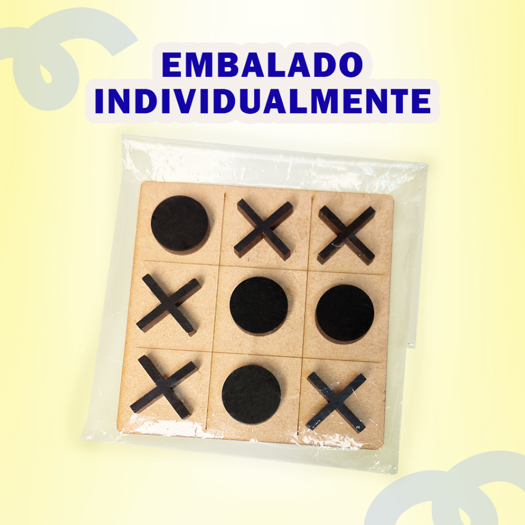 Kit Jogo da Velha Educativo MDF Artesanal Lembrancinhas 10 Peças em Oferta na Shopee