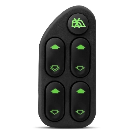 Botão Interruptor Vidro Elétrico Fiesta e Ecosport Quadruplo 4 Vidros Lado Motorista Esquerdo