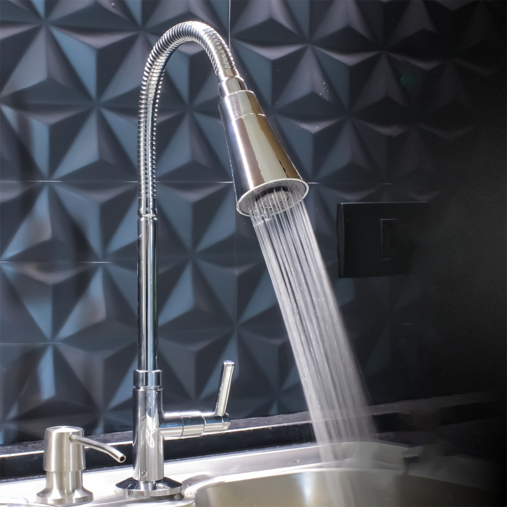 Torneira Gourmet Cozinha Bancada Pia Flexível 2 Jatos Abs