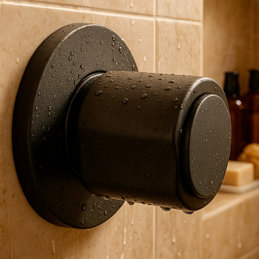 Acabamento Registro Preto Metal 16 Estrias 1/2 3/4