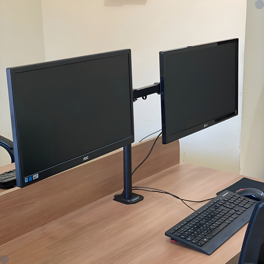 Suporte Mesa Para 2 Monitor E Tv Bi-articulado 13'' Até 32'' P AR-204 MXT
