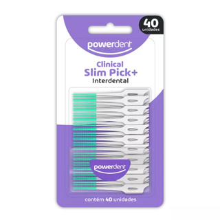 Interdental Slim Pick Powerdent com estojo 40 unidades em Oferta na Shopee