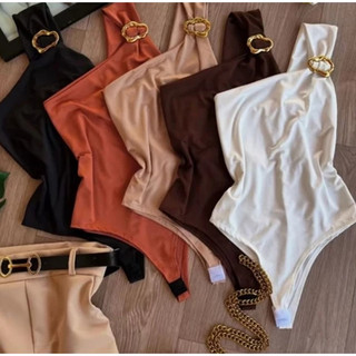 Body Feminino Suplex plus size Com Fivela Ombro Só Mula Manca Collant Maio Verão 2025 888