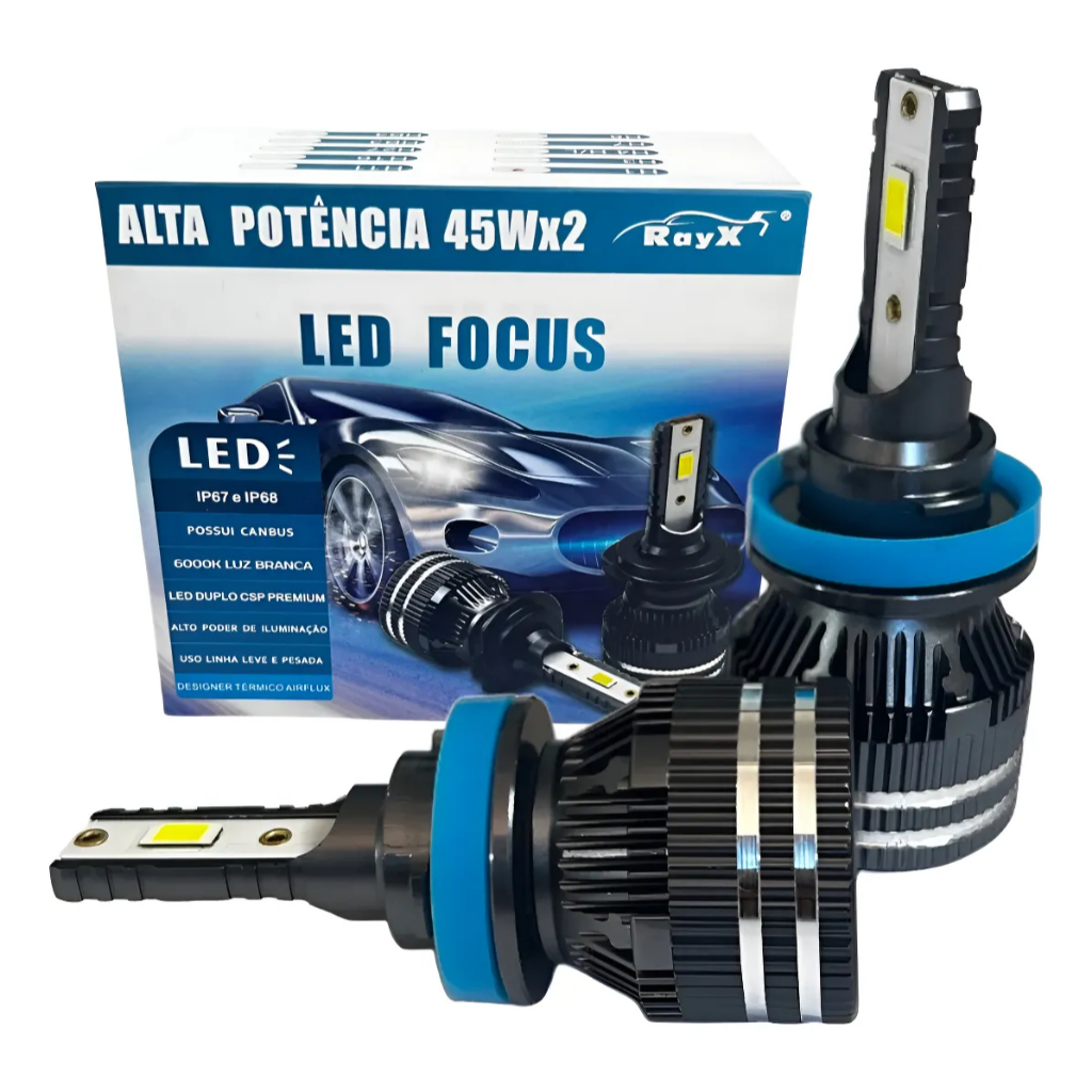 Kit Ultra Led Focus 90w 13000lm Ray X em Oferta na Shopee