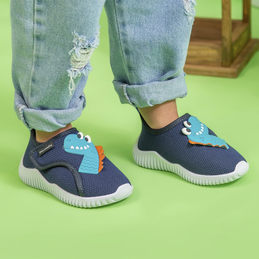 Tênis Infantil Menino Guty Calce Fácil Dinossauro Lançamento em Oferta na Shopee