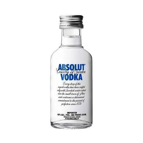 MINIATURA VODKA ABSOLUT NATURAL 50ML em Oferta na Shopee
