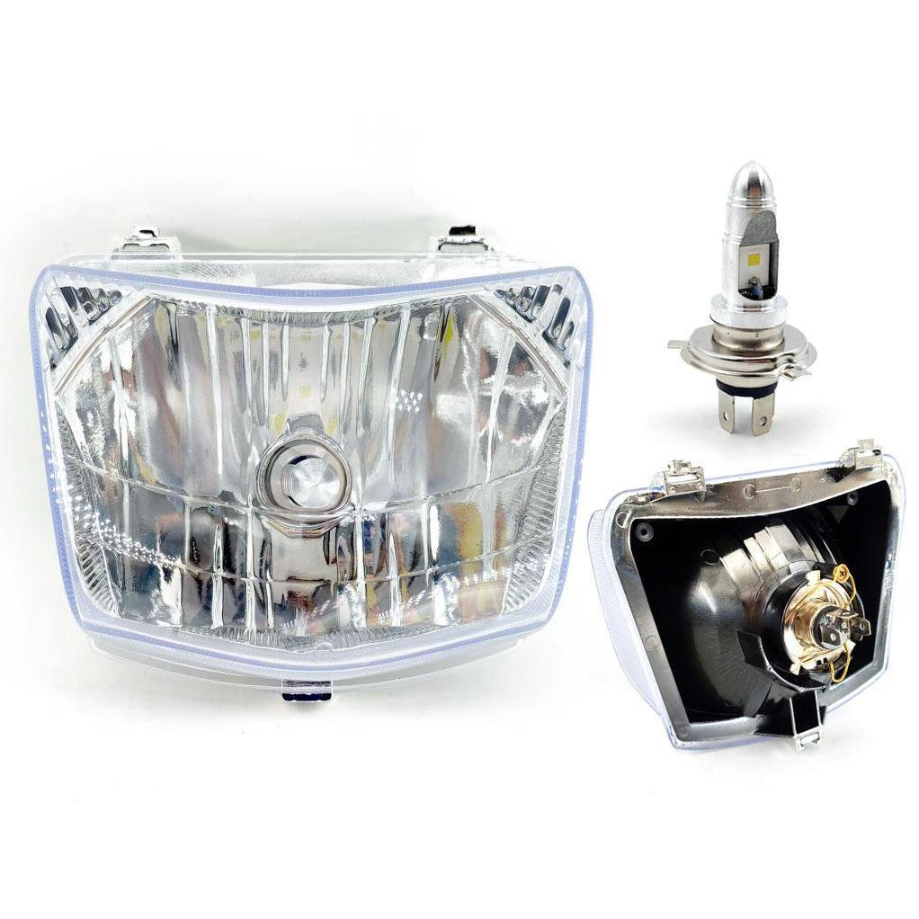 BLOCO OPTICO NXR 150 BROS 2009-2012/NXR 125 09-14/POP 100 2007-2015 (H-4 LED BALA)