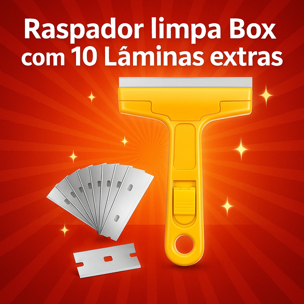 Raspador  para limpar Box Piso Vidro Cerâmica Azulejo + Laminas