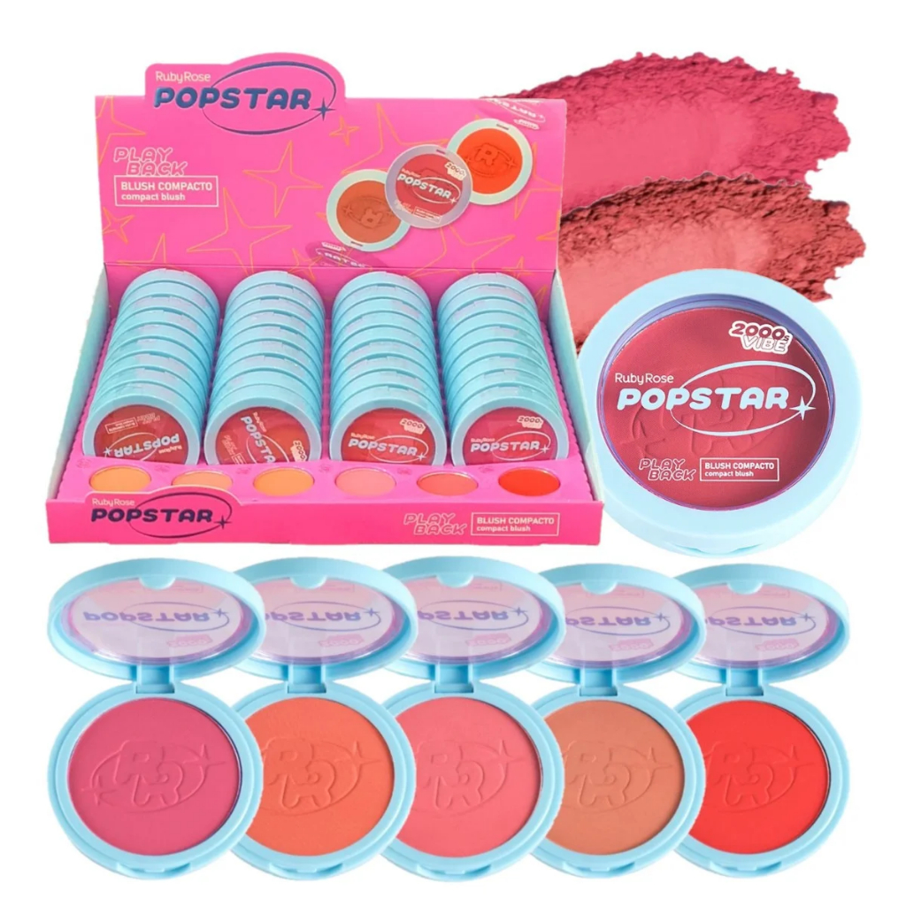 Blush Facial Compacto Playback Popstar by Ruby Rose - 5,8g