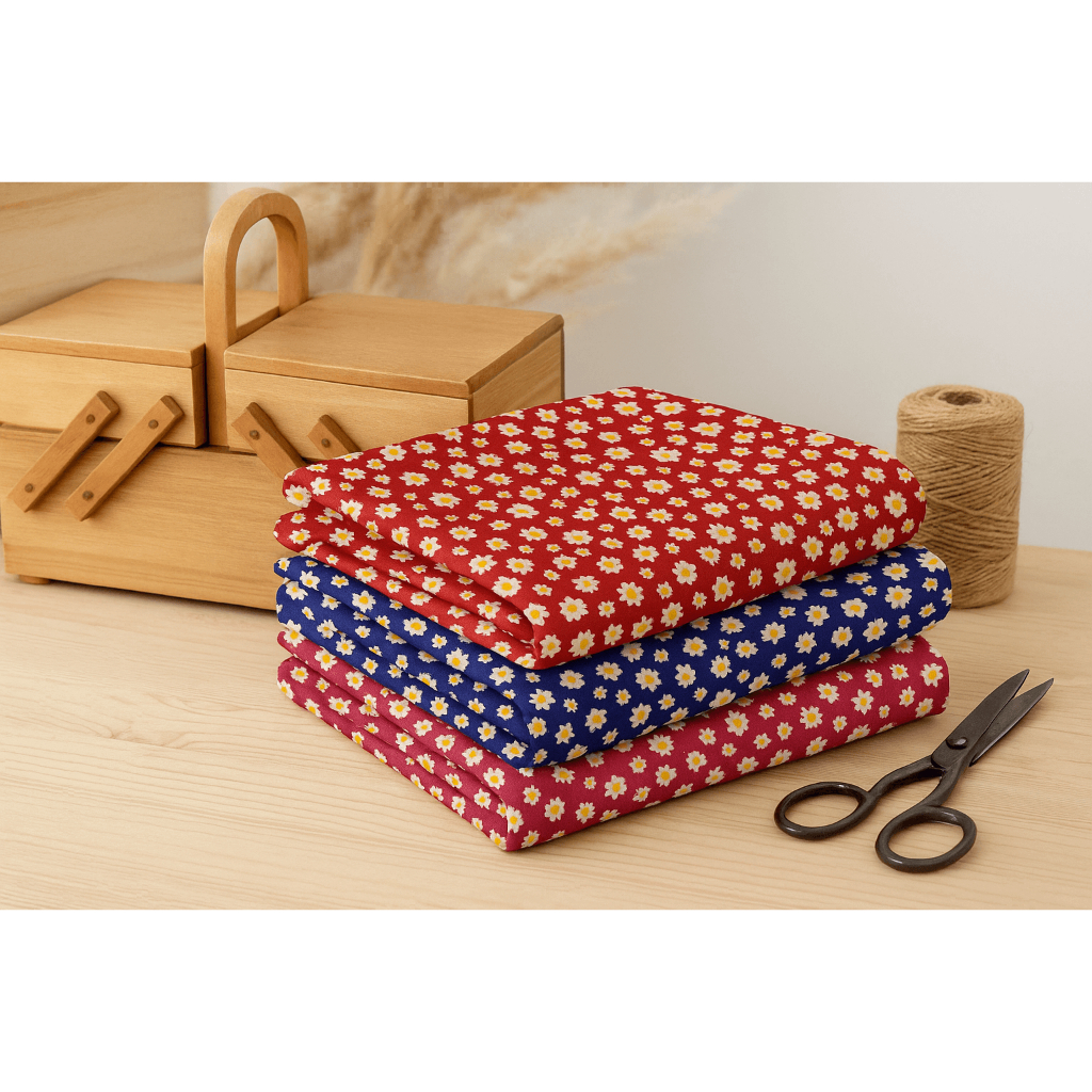 Tecido Percal Estampado 1M x 2,20 Largura artesanato floral costura decoração