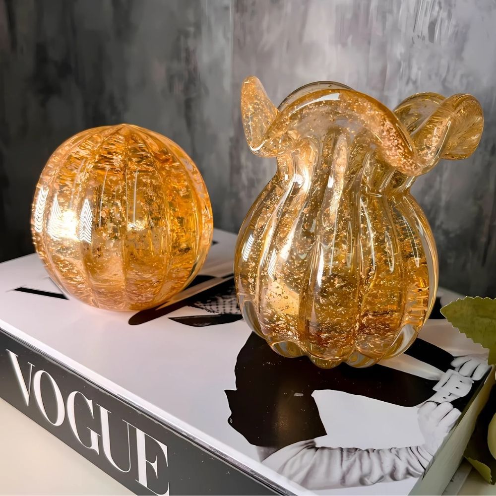 Vaso Murano Luxo Fino Artesanal Centro De Mesa Decoração Sophisticada Vidro Italiano Soprado