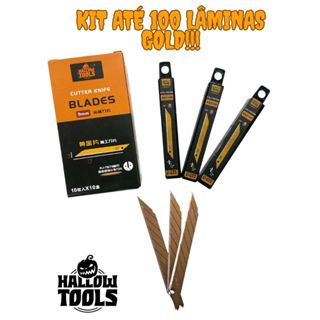 Lâmina Gold 9mm 30º Alta Durabilidade Profissional para Insulfim PPF Envelopamento - Kit até 100 Unidades - Hallow Tools em Oferta na Shopee