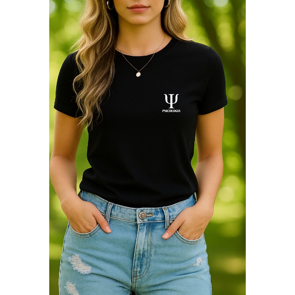 Camiseta Babylook Tshirt Feminina Frases Curso Psicologia Psicóloga Terapia Cuidados Faculdade Universidade 100% Algodão