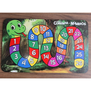 Quebra Cabeça Brinquedo Pedagógico Didático Cobrinha Números em MDF em Oferta na Shopee