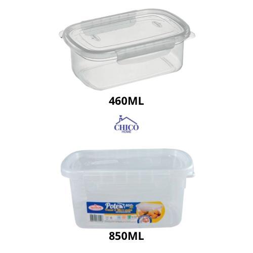 POTE HERMETICO COM TRAVA TRANSPARENTE 460ML OU 850ML PORTA MANTIMENTOS NITRON