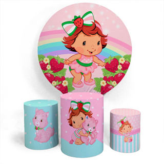 Trio Conjunto Kit Capa Cilindro Veste Facil E Capa Painel Customizado Tema Moranguinhos Bebê em Oferta na Shopee