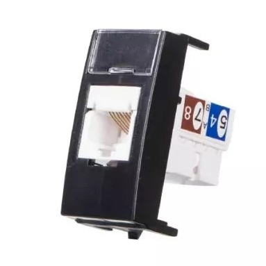 Módulo Tomada para Rede Informática RJ45 Ebony Clean Margirius 16815