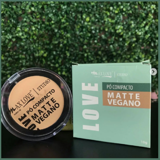 Pó Compacto 100% Vegano Max Love – Alta Cobertura, Toque Aveludado e Longa Duração | Cores 40 a 44 em Oferta na Shopee