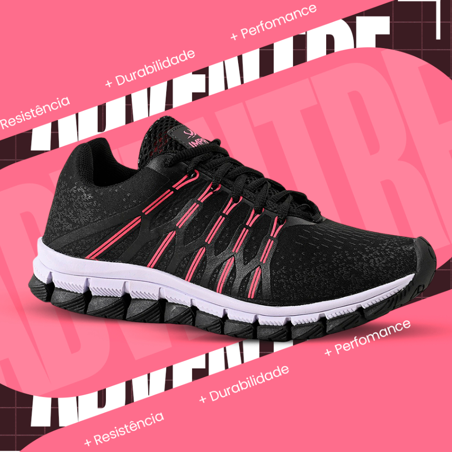 Tênis Feminino Esportivo Impax Estiloso Em Alta Confortável Treino Diário Academia Corrida Crossfit