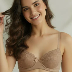Sutiã Feminino com Bojo em Renda Modelagem Pequena Sutia Juvenil Rendado Lingerie Conforto Langerie