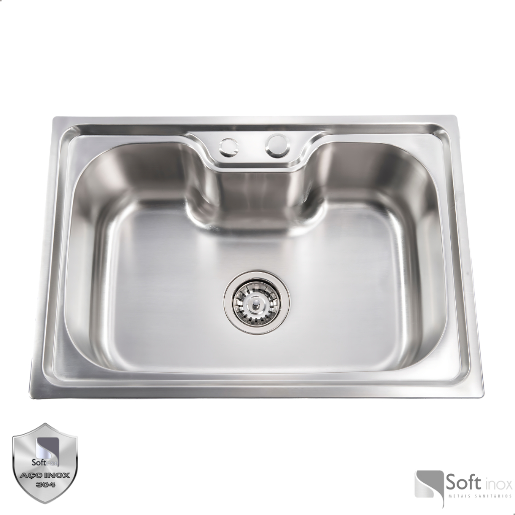 Cuba Cozinha Gourmet Inox Com Acessorios 60x40 e Torneira Monocomando Cromada 1 Saída · foto 2