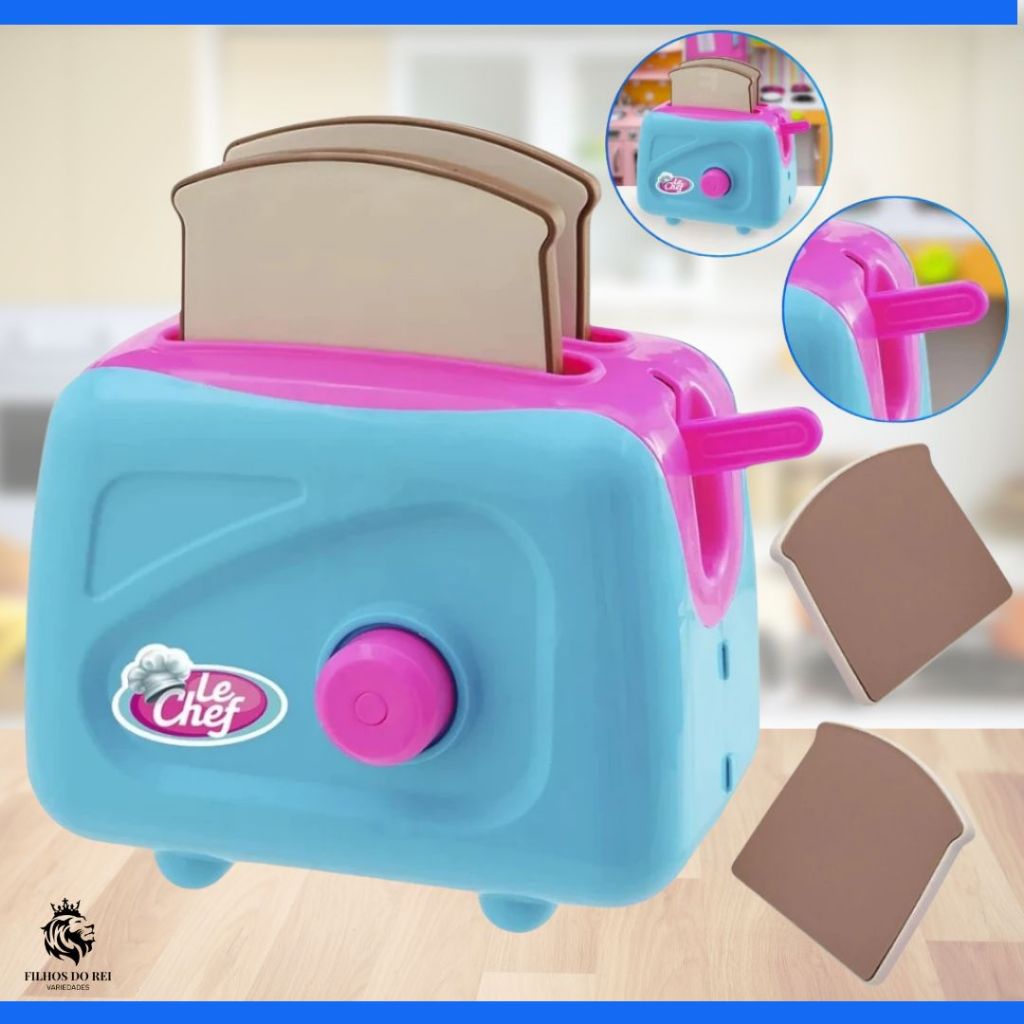 Brinquedo Infantil Menina Torradeira + 2 Torradas Le Chef - Solapa Cozinha Usual Brinquedos em Oferta na Shopee